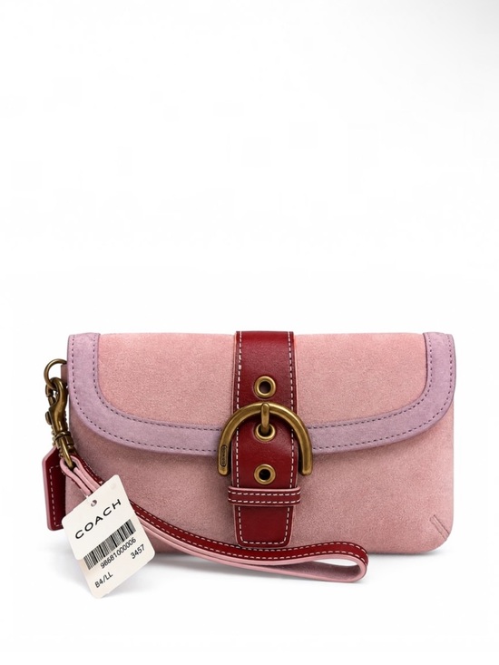Coach Handbags - Coach Y2K SoHo Suede Wristlet
